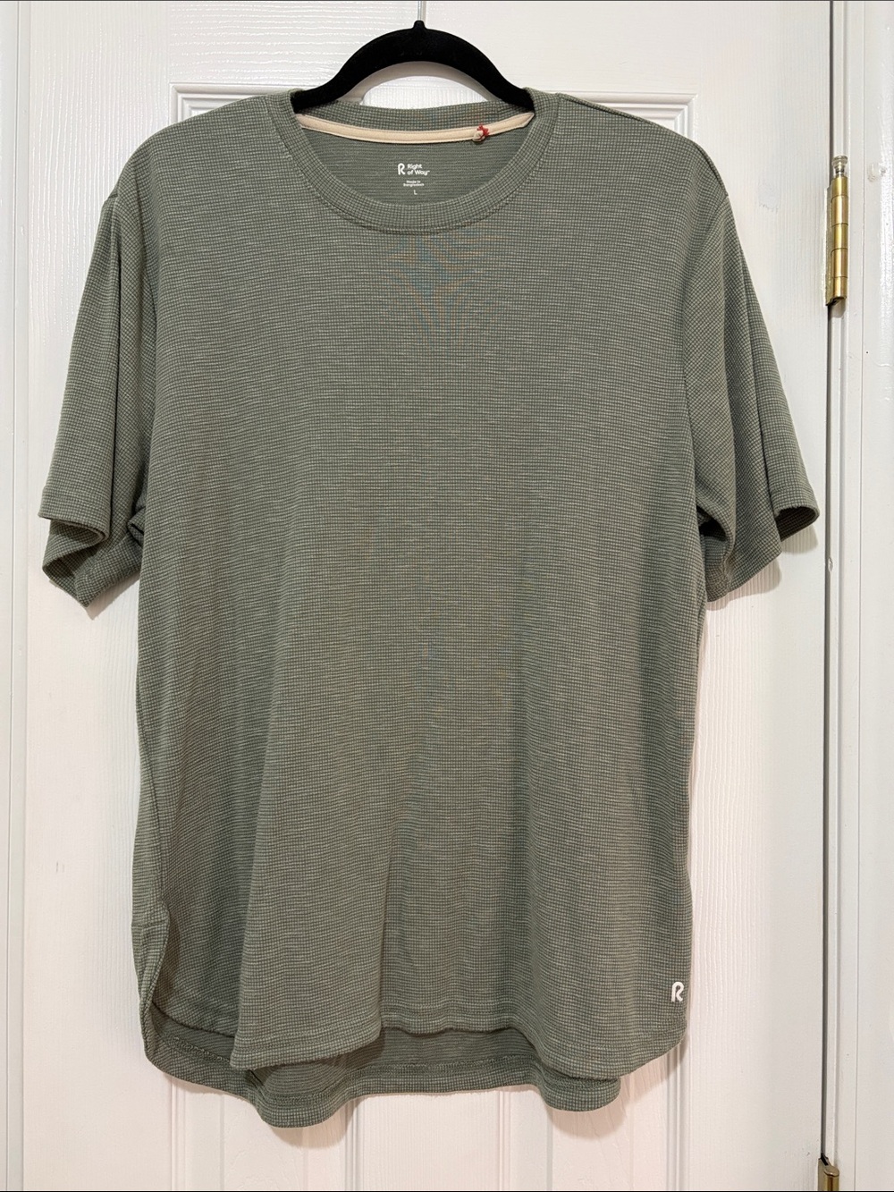 Men's Short Sleeve Crewneck Shirt - Olive Green